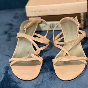 Strappy rose pink 2 1/2 inch heels - Bandolino